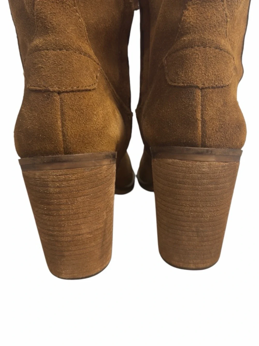 Steve Madden Palisade Brown Suede Over Knee Block Heel Boots Women’s Size 9.5